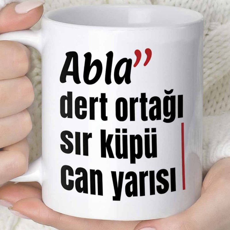 Tailorly White Ceramic 11 oz Mug - Minimalist White Ceramic Vessel Featuring Bold Black Lettering And Red Accents Mug
