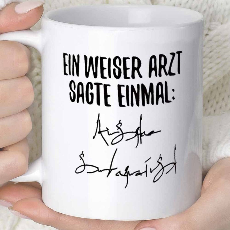 Tailorly White Ceramic 11 oz Mug - Minimalist With Illegible Messy Handwriting Script Signature Mug