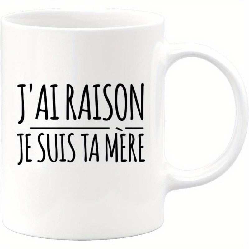 Tailorly White Ceramic 11 oz Mug - Minimalist Black Sans Serif Text Printed Upon A Polished White Surface Mug