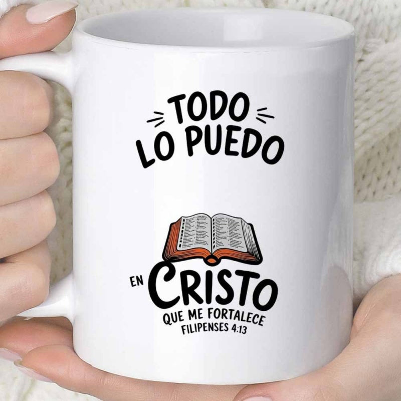 Tailorly White Ceramic 11 oz Mug - Open Sacred Holy Bible Resting Below Spiritual Inspirational Verse Text Bible