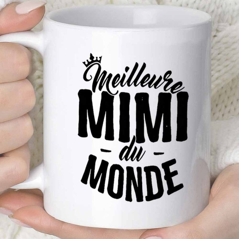 Tailorly White Ceramic 11 oz Mug - Elegant Royal Symbol Floating Above Stylized Artistic Bold Decorative Text Crown