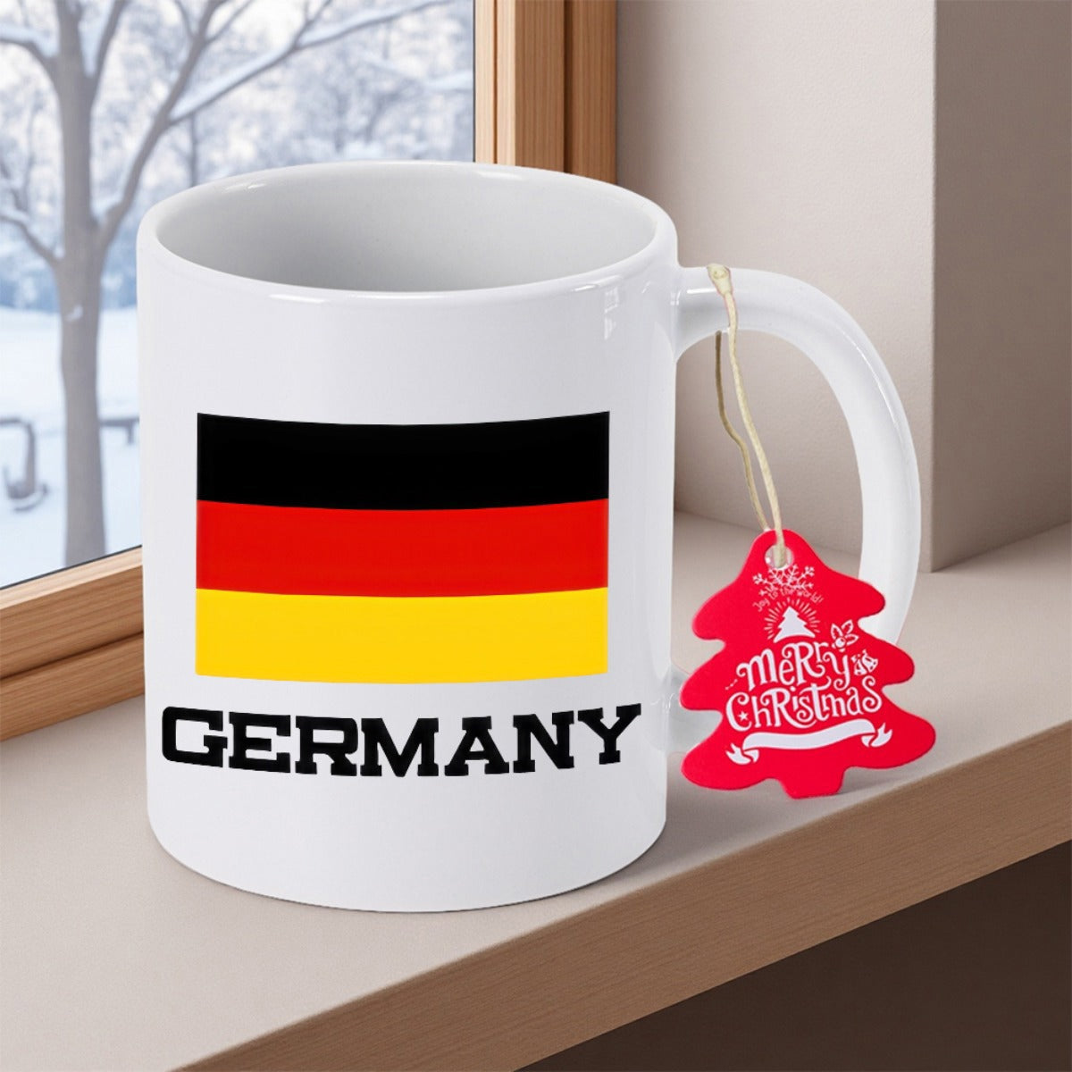 Tailorly White Ceramic 11 oz Mug - Germany Bold National Flag With Patriotic Stripes In Vibrant Traditional Colors Flag