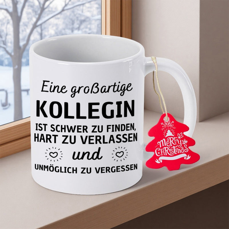 Tailorly White Ceramic 11 oz Mug - Merry Christmas With Elegant Black Typography And Festive Red Tag Mug