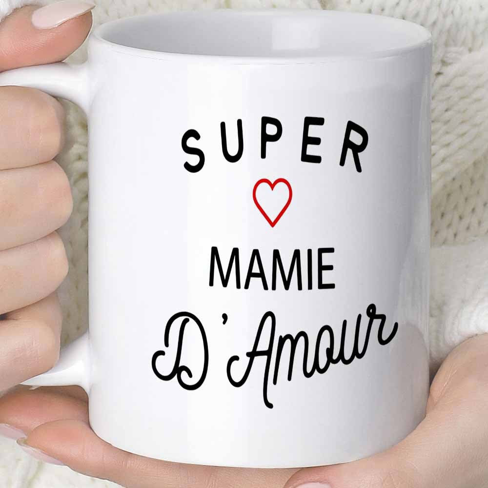Tailorly White Ceramic 11 oz Mug - Super Minimalist Red Outlined Heart Symbol Floating Between Elegant Typography Heart