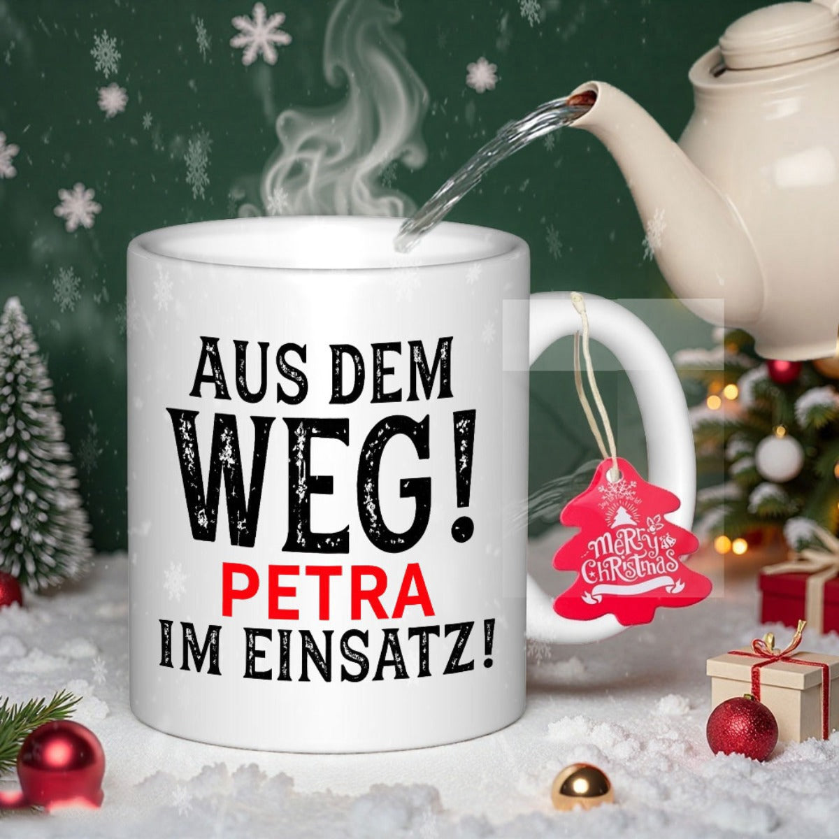 Tailorly White Ceramic 11 oz Mug - Festive Holiday Atmosphere With Pure White Ceramic Coffee Cup Mug