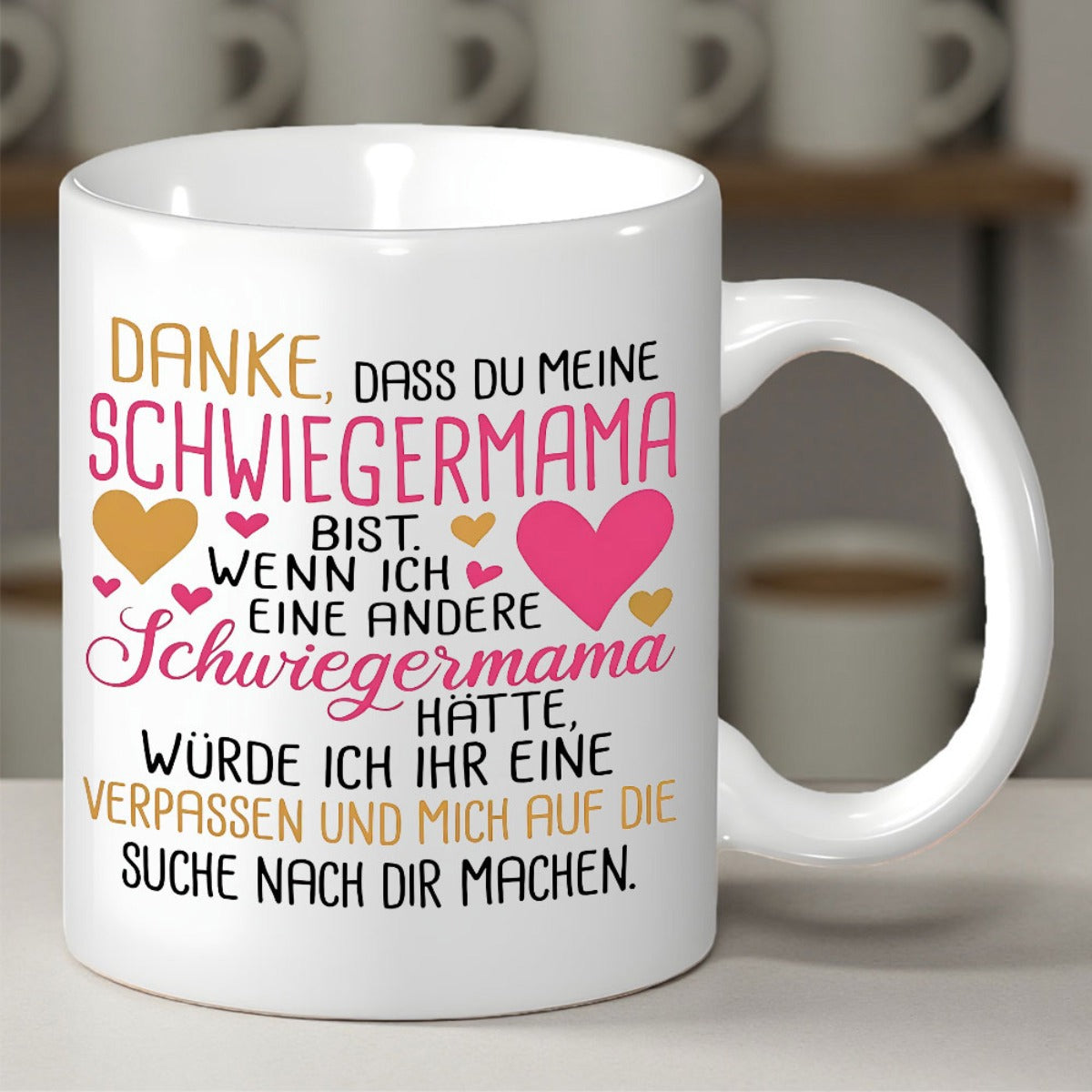 Tailorly White Ceramic 11 oz Mug - Colorful Hearts With Decorative Hand Drawn Elements Among Sentimental Heartfelt Patterned Mug