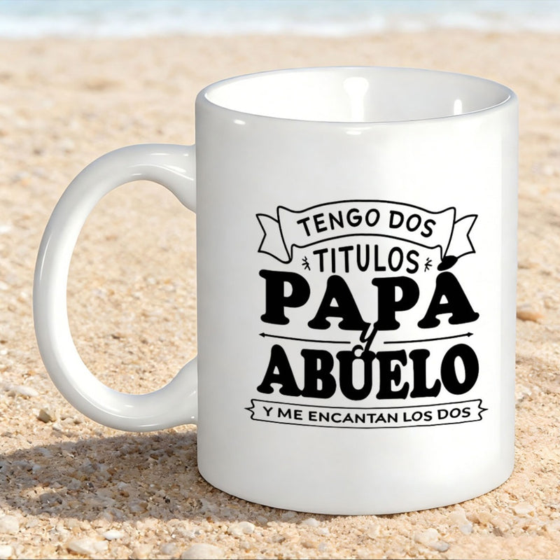 Tailorly White Ceramic 11 oz Mug - Elegant Minimalist Black Typography Script Printed On A Polished