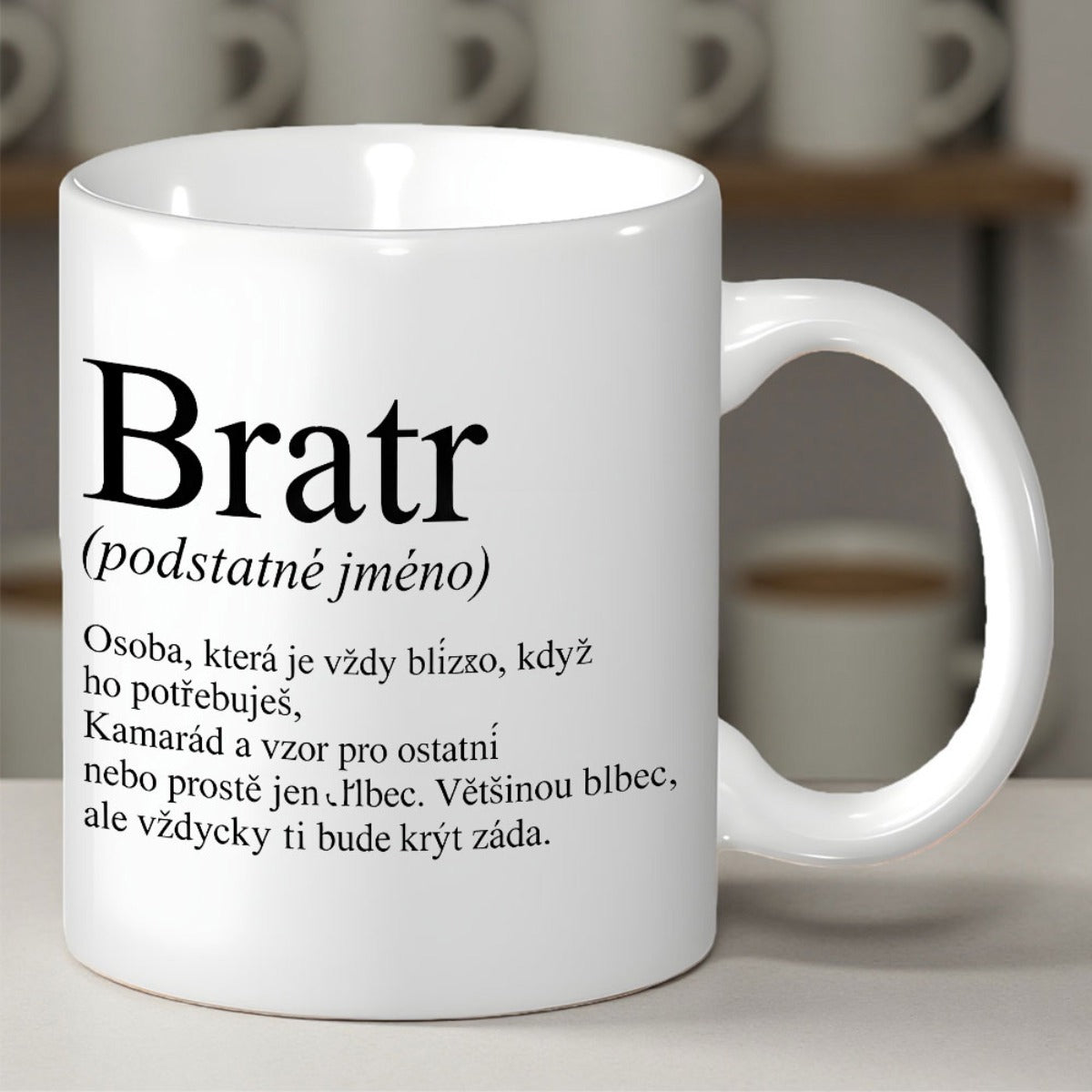 Tailorly White Ceramic 11 oz Mug - Minimalist Clean White Ceramic Vessel Featuring Black Dictionary Definition Typography Mug