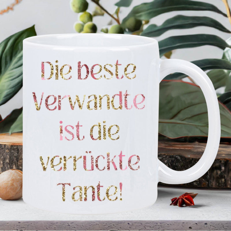 Tailorly White Ceramic 11 oz Mug - Floral Patterned Letters Featuring Soft Pink Shades And Elegant Serif Typography