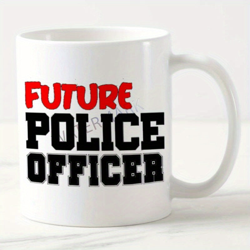 Tailorly White Ceramic 11 oz Mug - Future Police Officer Classic White Ceramic Material With A Smooth Glossy Finish Mug