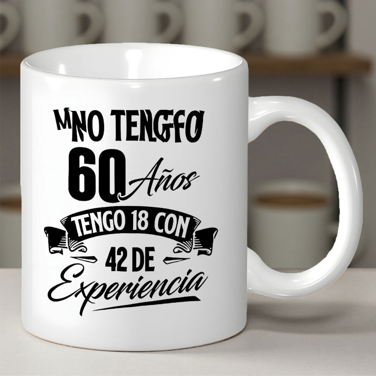 Tailorly White Ceramic 11 oz Mug - Elegant Script And Bold Block Lettering For A Birthday Celebration Quote