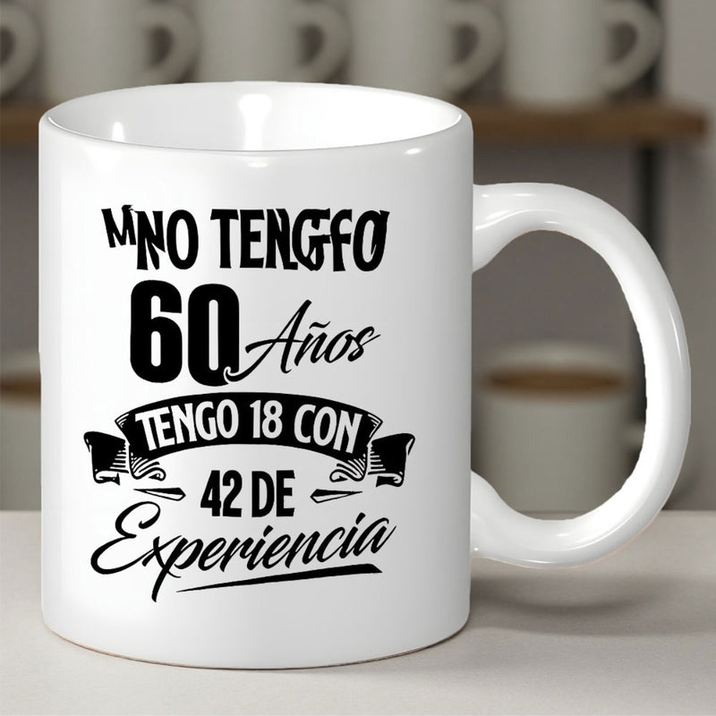 Tailorly White Ceramic 11 oz Mug - Elegant Script And Bold Block Lettering For A Birthday Celebration Quote