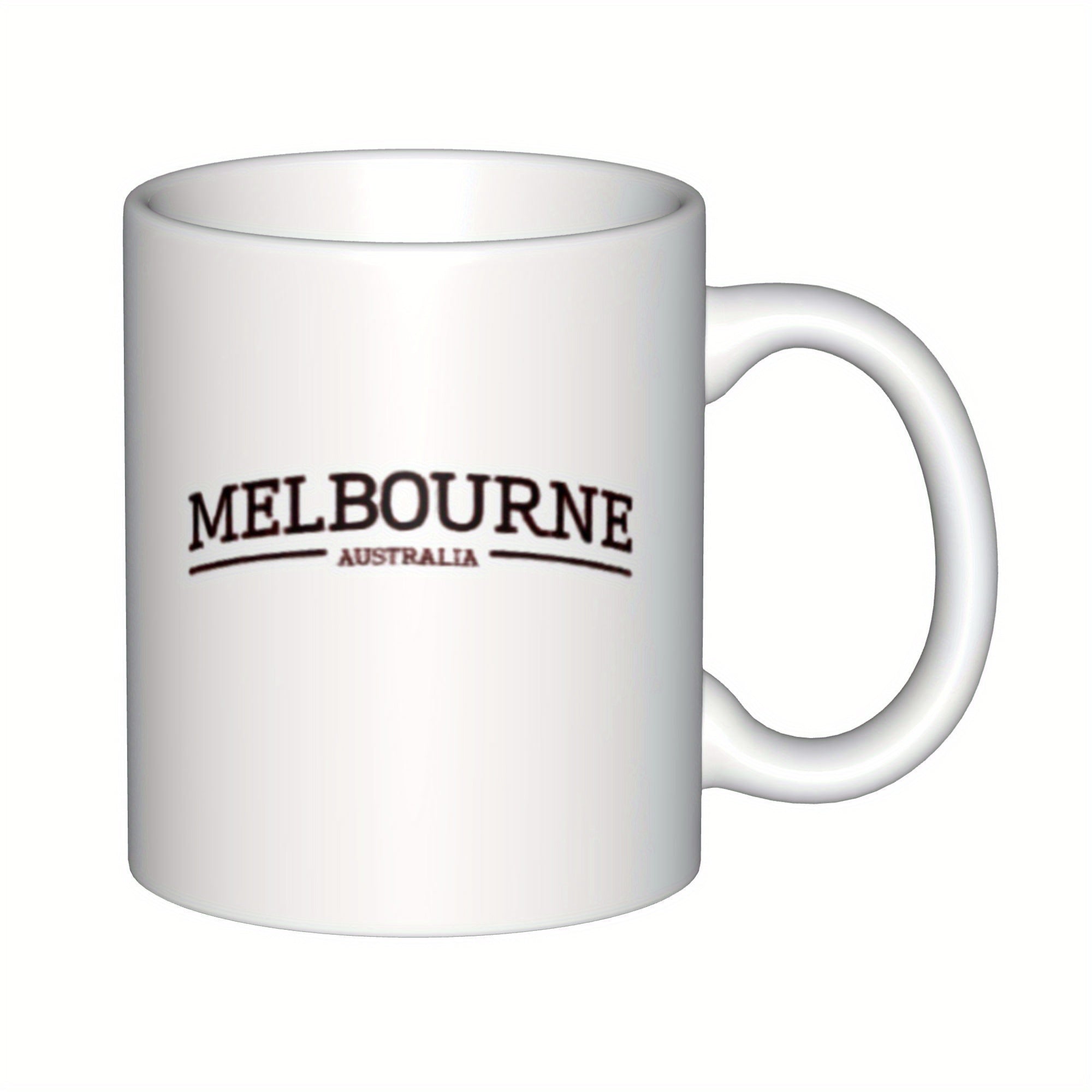 Tailorly White Ceramic 11 oz Mug - Melbourne Australia White Ceramic Featuring Simple Typographic Lettering Mug