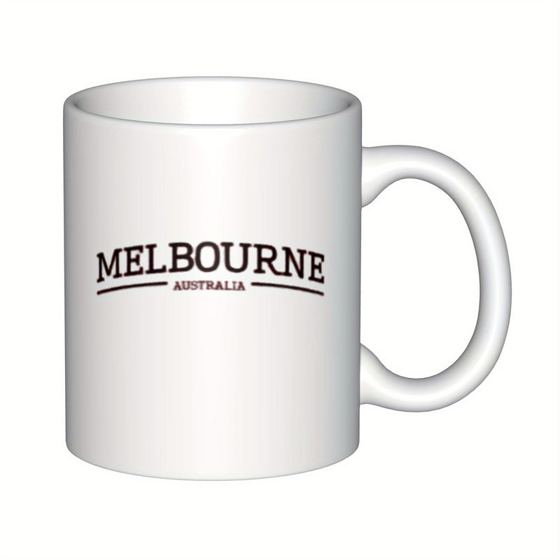 Tailorly White Ceramic 11 oz Mug - Melbourne Australia White Ceramic Featuring Simple Typographic Lettering Mug
