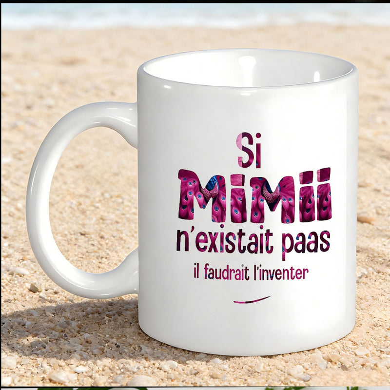 Tailorly White Ceramic 11 oz Mug - Classic White Ceramic Cup Resting On Outdoor Sunny Beach Sand Mug