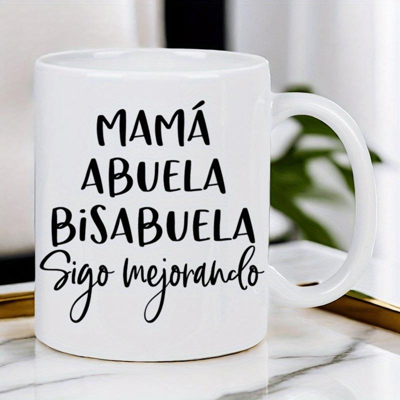 Tailorly White Ceramic 11 oz Mug - Minimalist White Ceramic With Bold Black Script Lettering Family Sentiment Mug