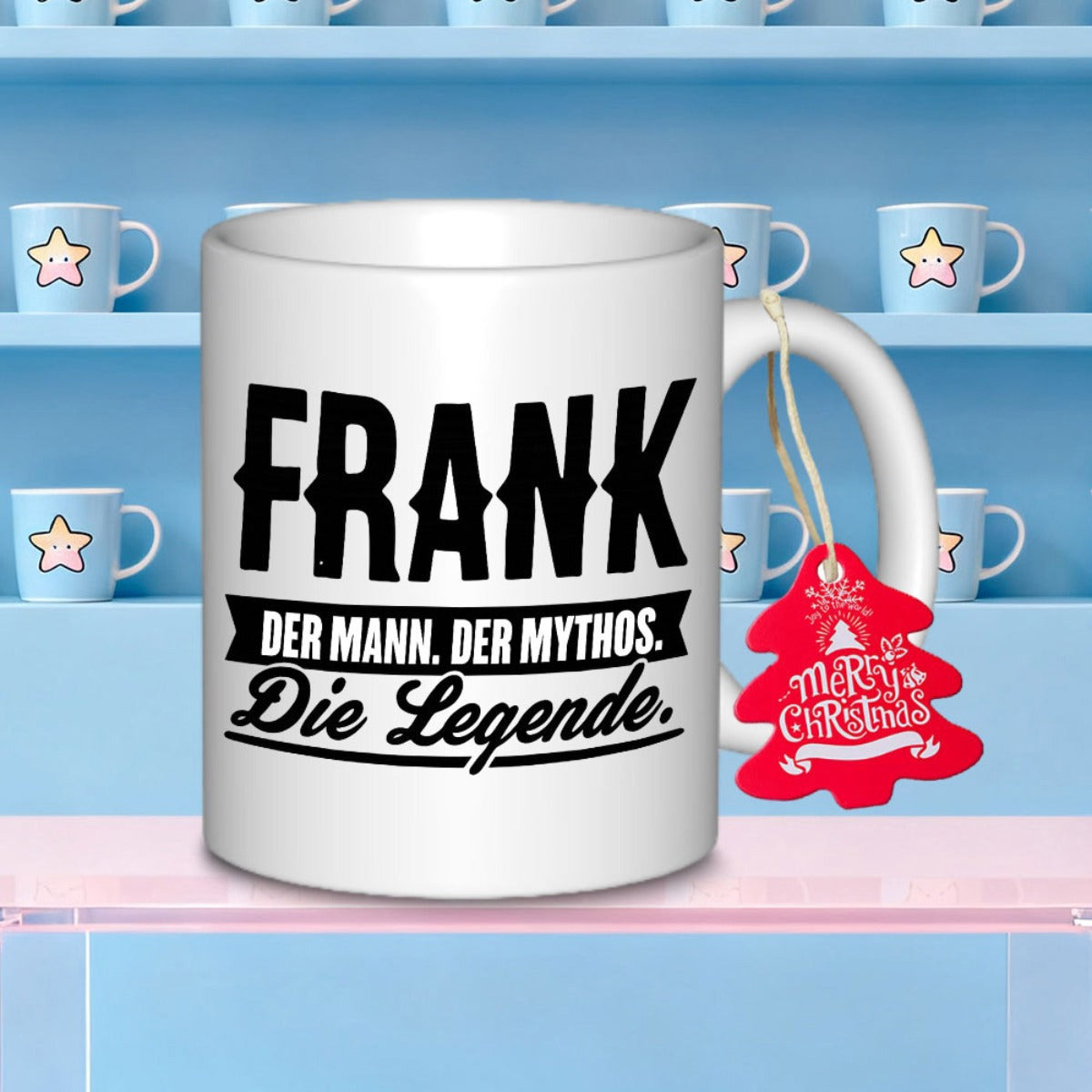 Tailorly White Ceramic 11 oz Mug - Frank Simple White Ceramic Vessel Featuring Bold Black Typography Against A Soft Background Mug