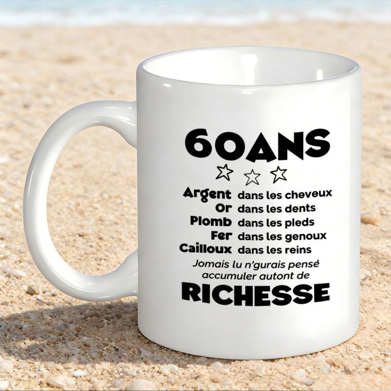 Tailorly White Ceramic 11 oz Mug - Polished Featuring Minimalist Black Typography And Stars Mug