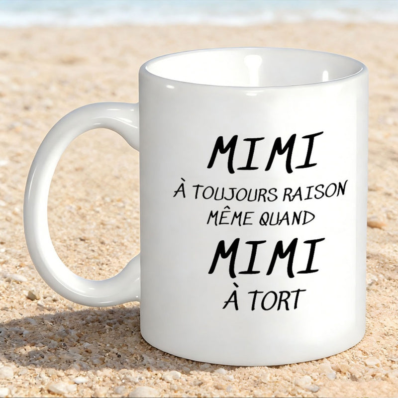 Tailorly White Ceramic 11 oz Mug - Minimalist With Clean Black Typography Centered Mug