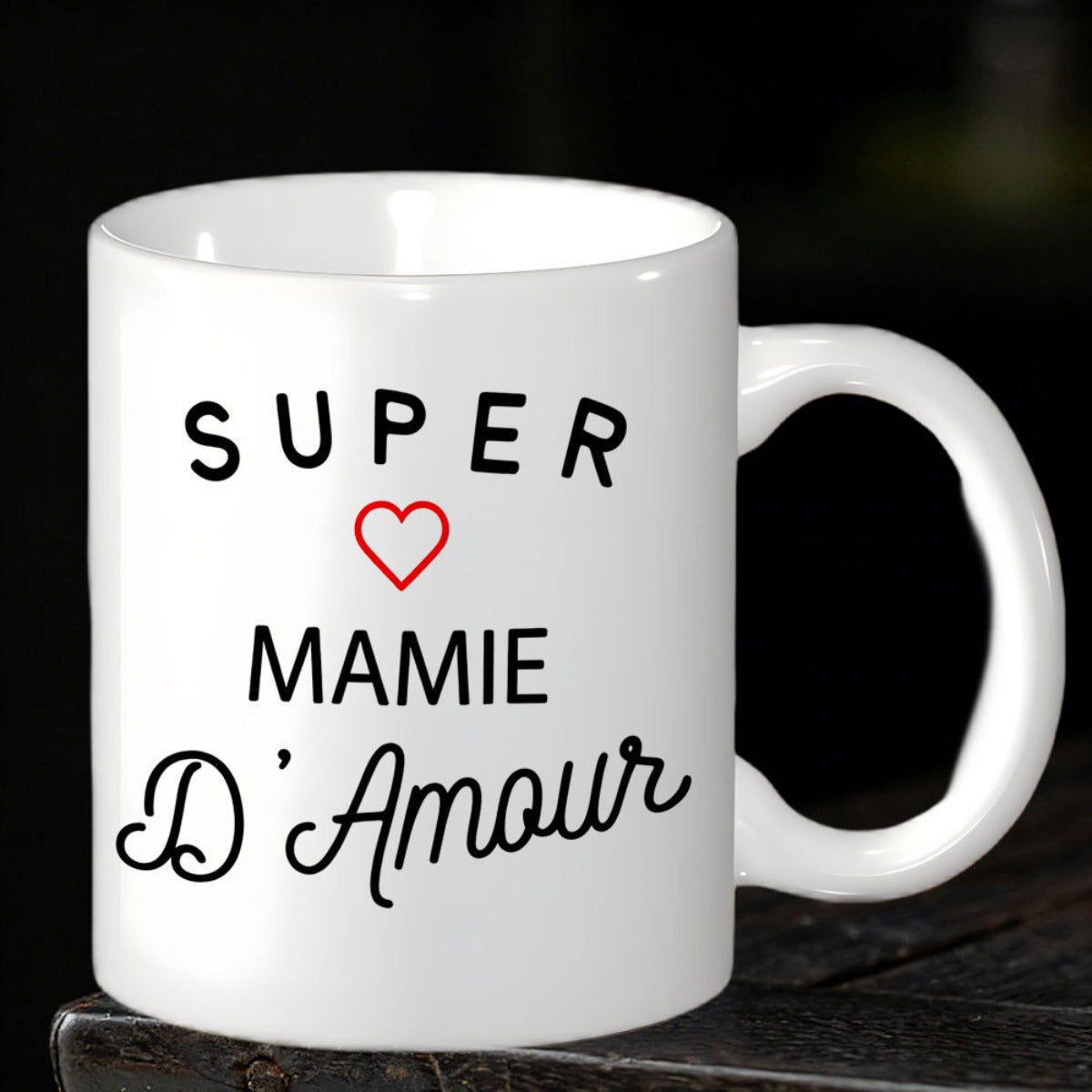 Tailorly White Ceramic 11 oz Mug - Super Minimalist White Ceramic Vessel Featuring Central Red Outlined Floating Symbol Heart