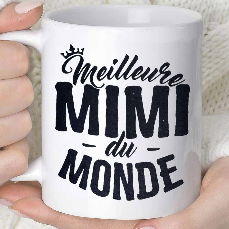Tailorly White Ceramic 11 oz Mug - Elegant Script And Bold Lettering With Small Crown On Ceramic Surface Mug