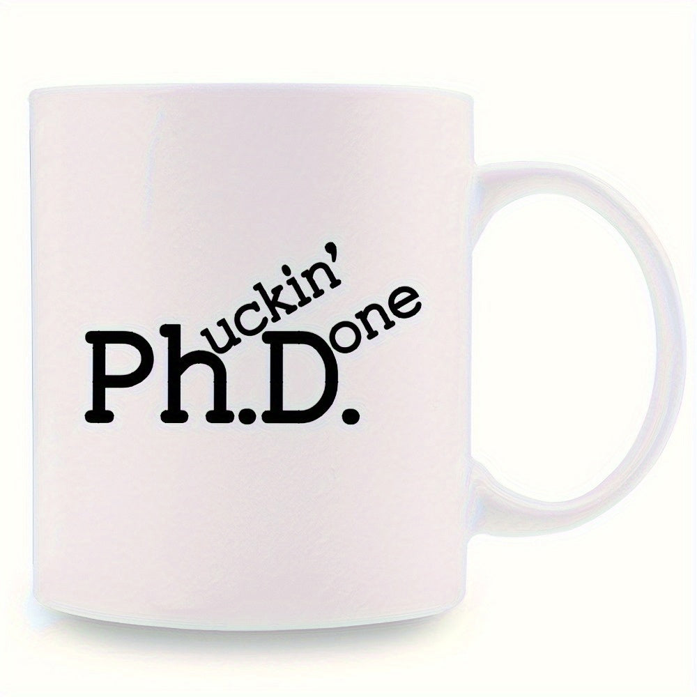 Tailorly White Ceramic 11 oz Mug - Phuckin Done Sleek Minimalist Typographic Design Printed On A Classic