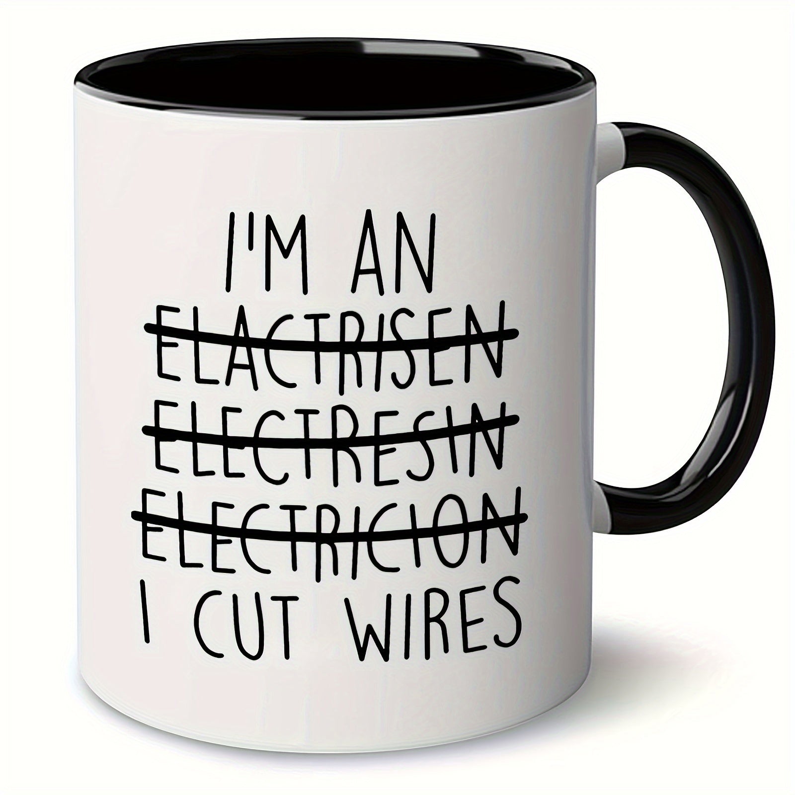 Tailorly Black Accent 11 oz Mug - wires design