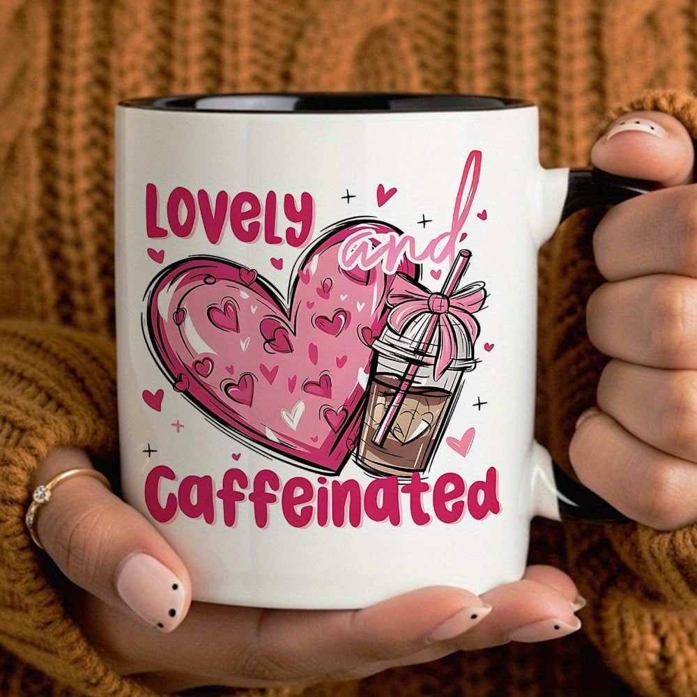 Tailorly Black Accent 11 oz Mug - 1pc an 11oz and coffee mug featuring a perfect as a valentines day gift for coffee enthusiasts a romantic cup