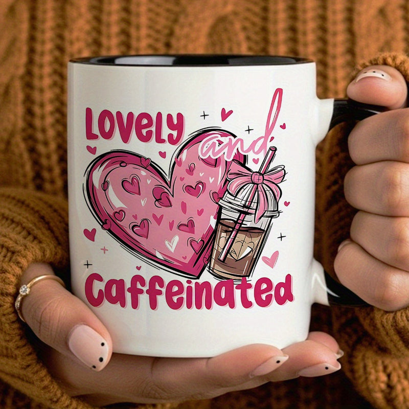Tailorly Black Accent 11 oz Mug - 1pc an 11oz and coffee mug featuring a perfect as a valentines day gift for coffee enthusiasts a romantic cup
