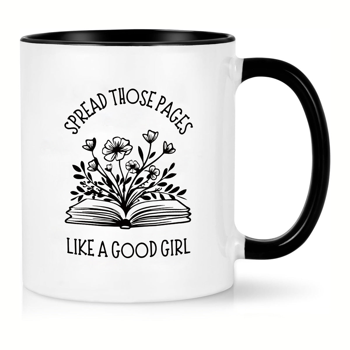 Tailorly Black Accent 11 oz Mug - spread pages