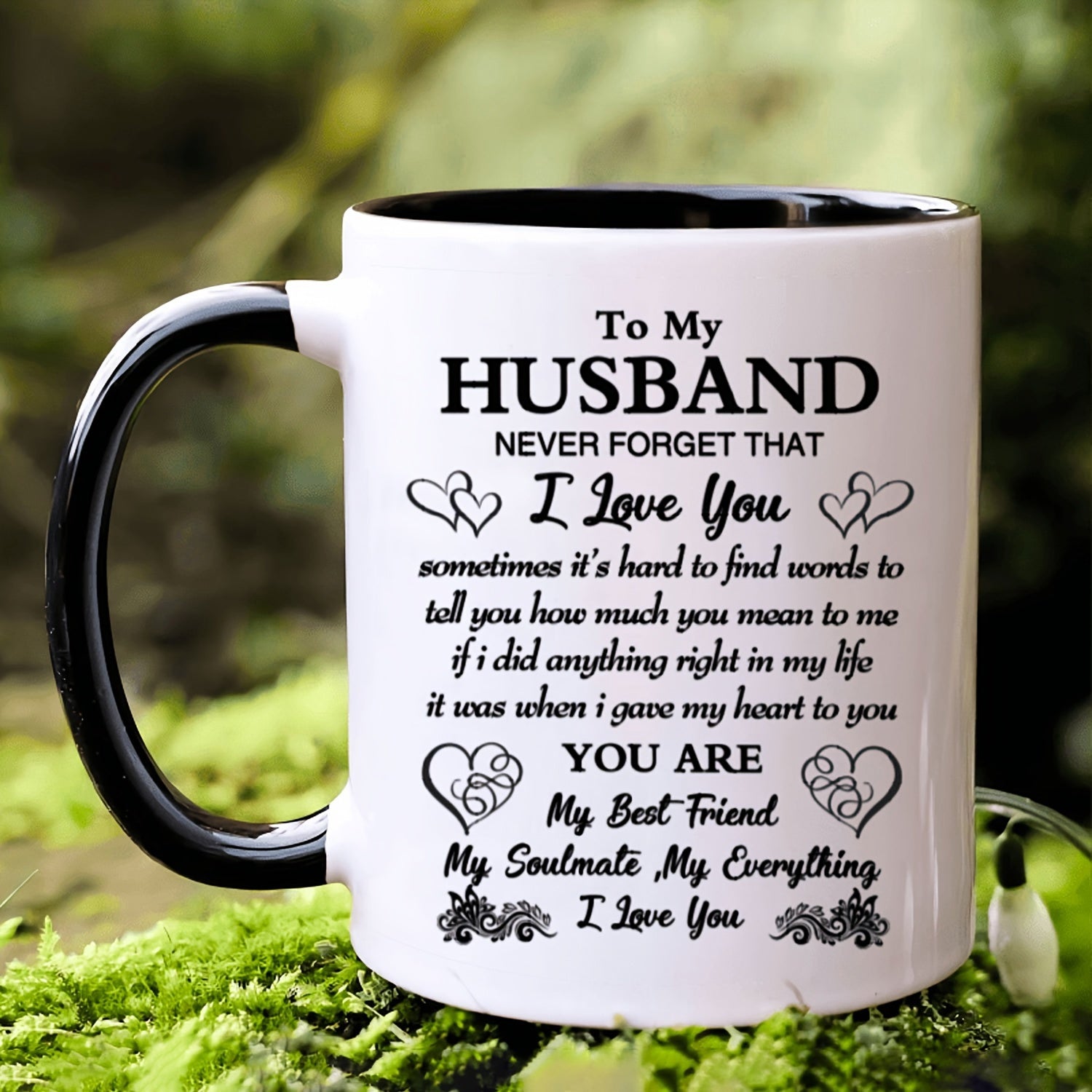 Tailorly Black Accent 11 oz Mug - letter printed