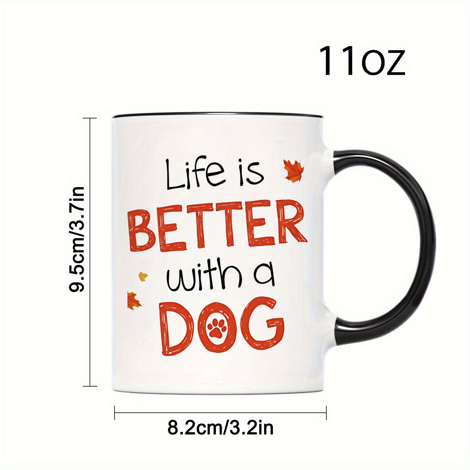Tailorly Black Accent 11 oz Mug - dog