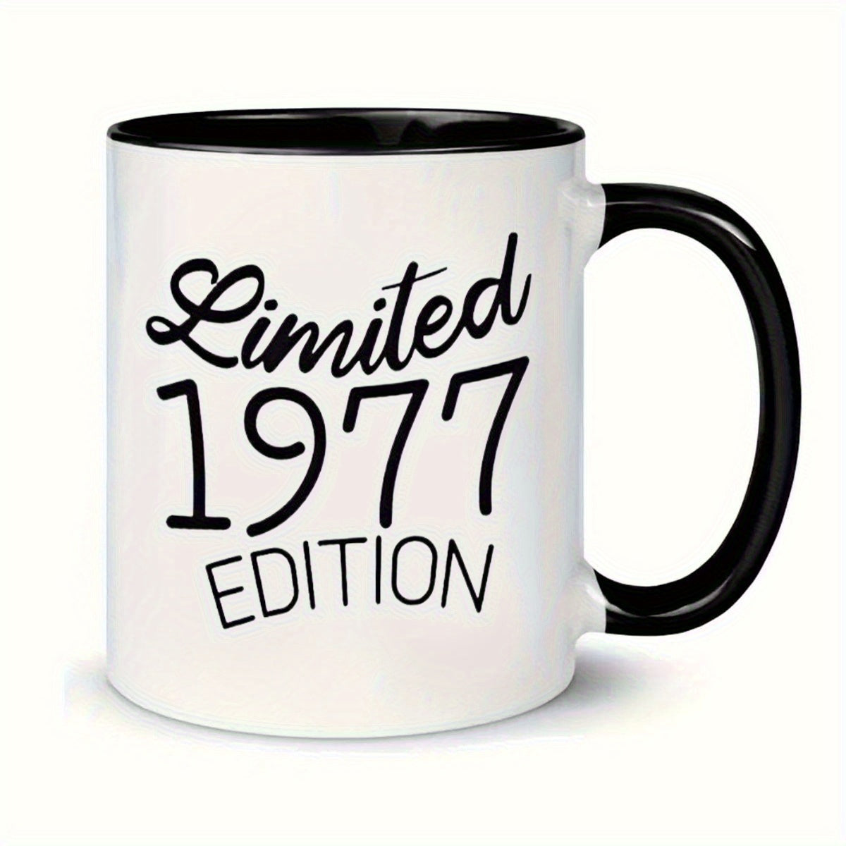 Tailorly Black Accent 11 oz Mug - 1977 with vintage style text