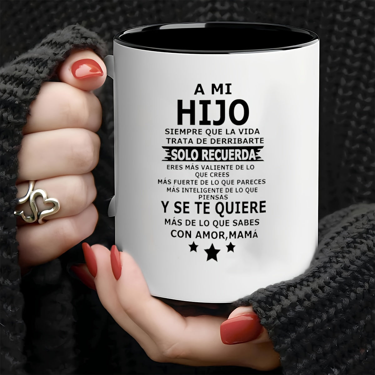 Tailorly Black Accent 11 oz Mug - inspirational message