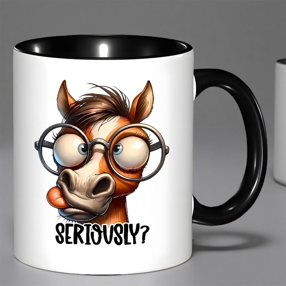 Tailorly Black Accent 11 oz Mug - whimsical cartoon