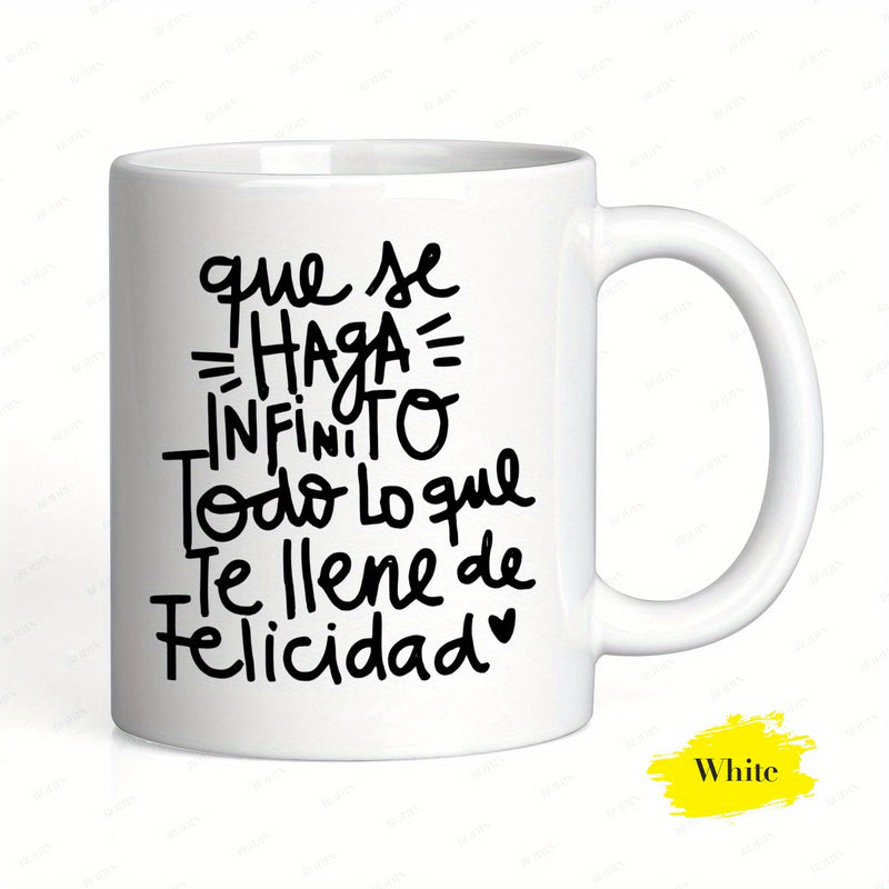 Tailorly White Ceramic 11 oz Mug - Minimalist Handwritten Script Quote Featuring Small Heart Ceramic Mug