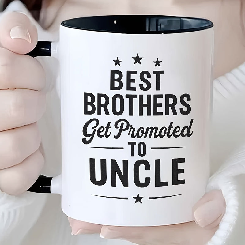 Tailorly Black Accent 11 oz Mug - text based promotion message brother gift