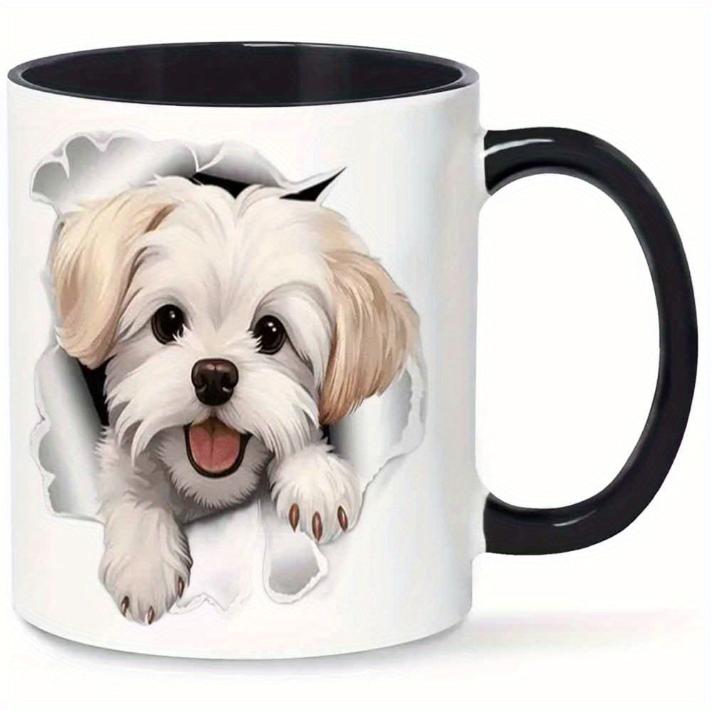Tailorly Black Accent 11 oz Mug - dog bowl