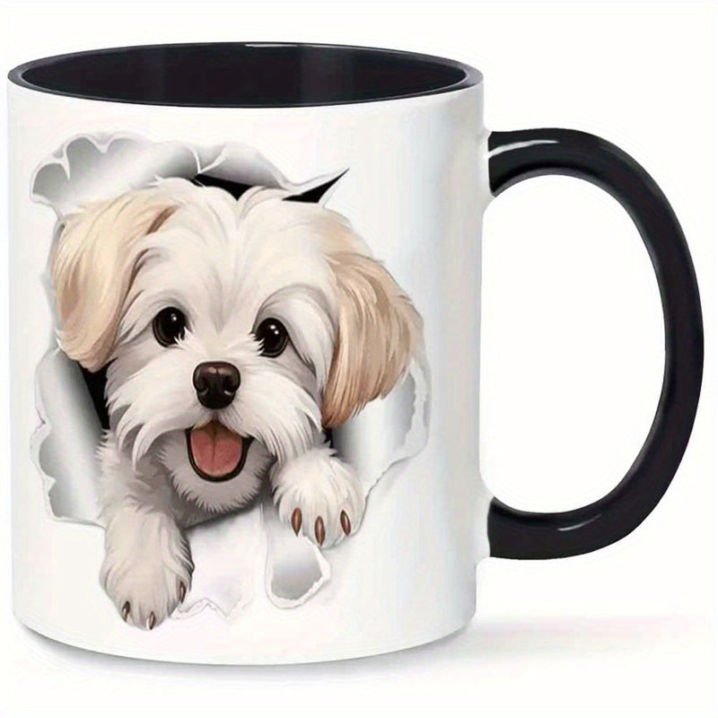 Tailorly Black Accent 11 oz Mug - dog bowl