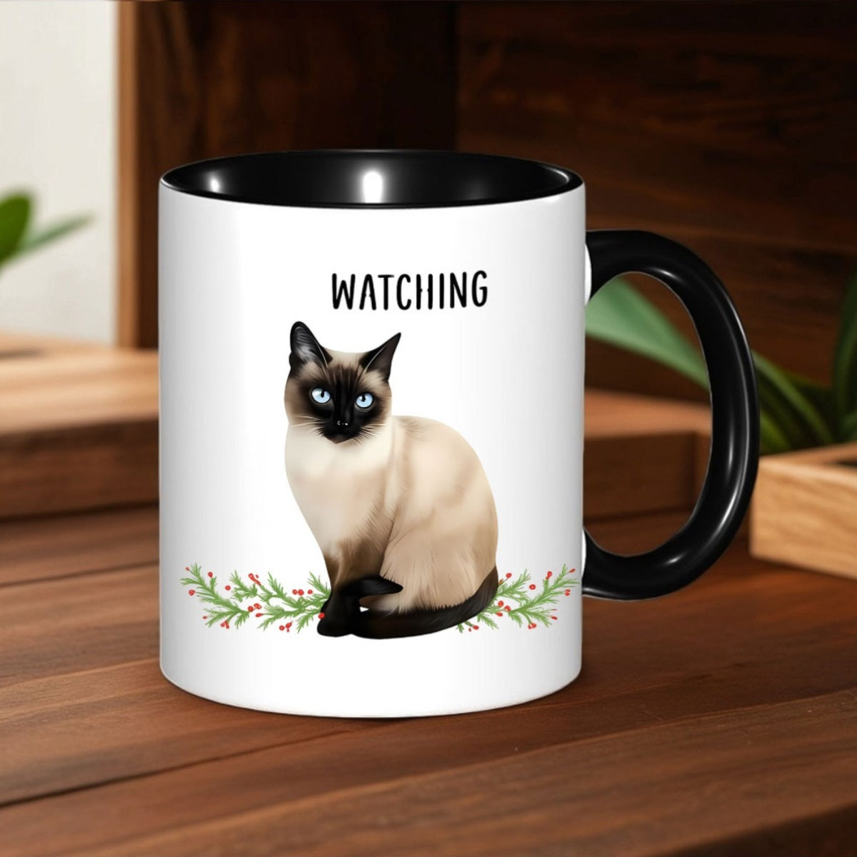 Tailorly Black Accent 11 oz Mug - cat