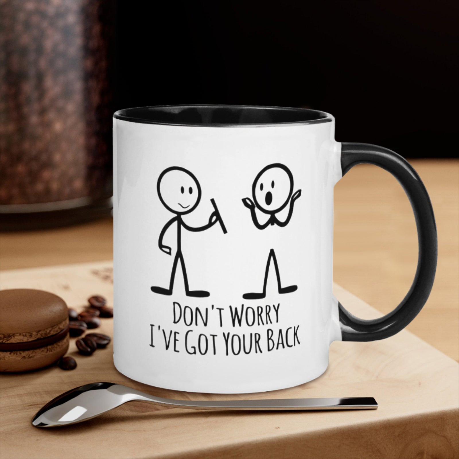 Tailorly Black Accent 11 oz Mug - item picture 1pc ceramic coffee mug ive 11 oz humorous cup for office home dishwasher microwave oven safe ideal