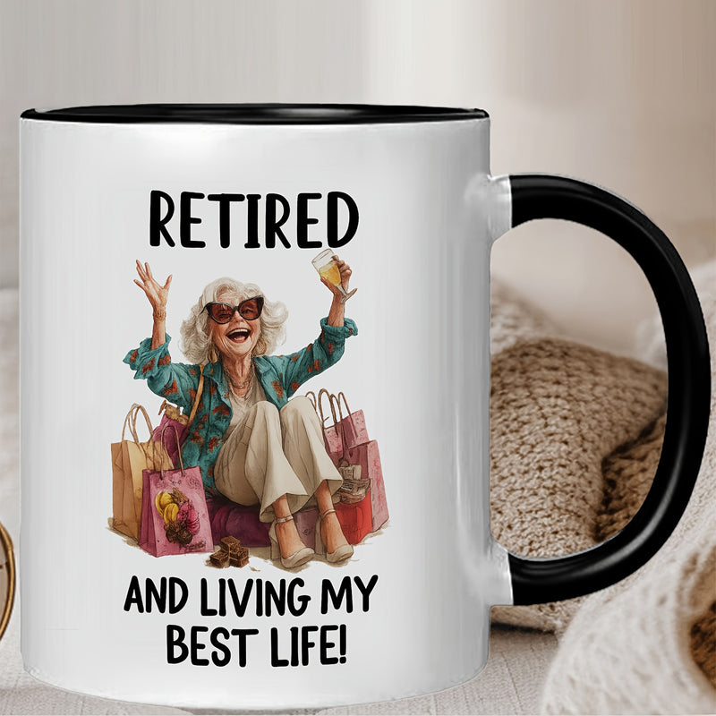 Tailorly Black Accent 11 oz Mug - fun and quirky grandma shopping