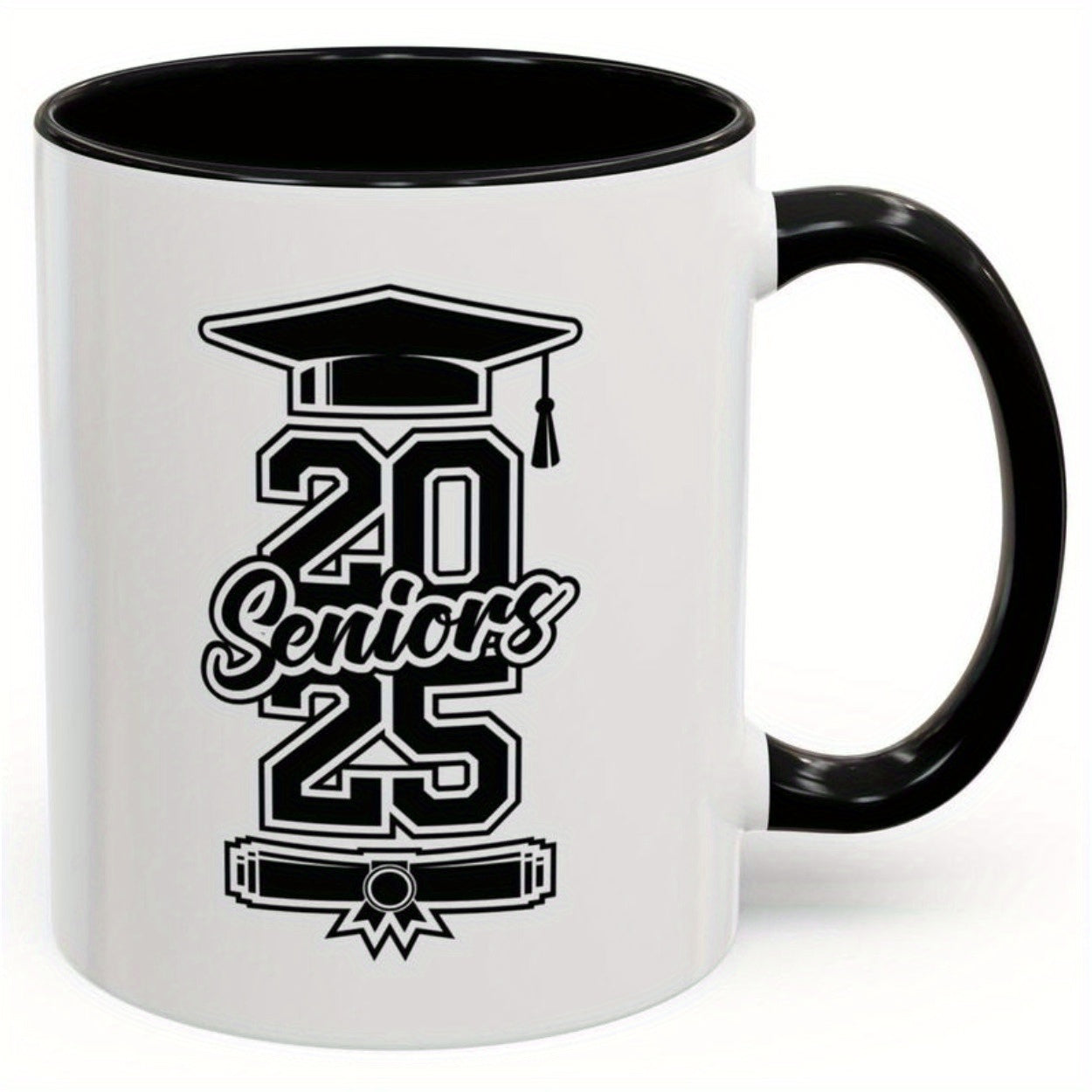 Tailorly Black Accent 11 oz Mug - graduate class of 2025 funny coffee mug for _537fb2f0deaf4bba9262403f696a90ea