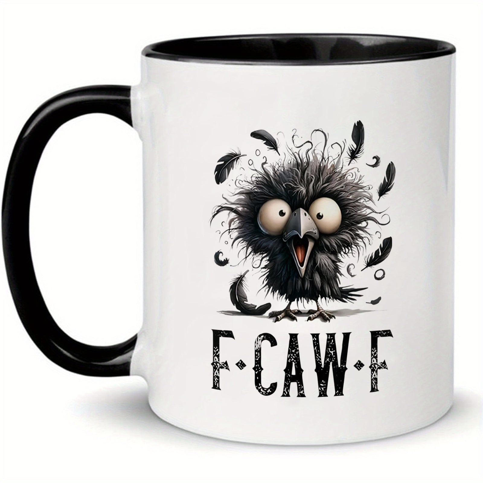 Tailorly Black Accent 11 oz Mug - humorous f caw f
