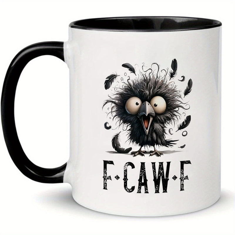 Tailorly Black Accent 11 oz Mug - humorous f caw f