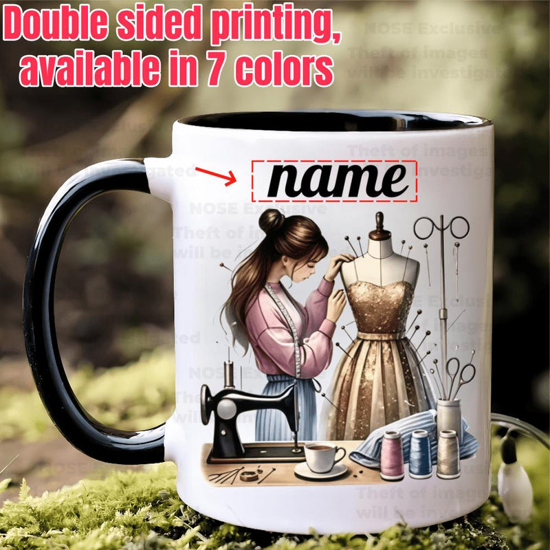 Tailorly Black Accent 11 oz Mug - item picture 1 names costume designer theme design perfect gifts for festivals birthday halloween christmas colleagues