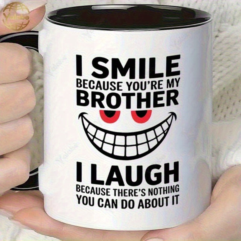 Tailorly Black Accent 11 oz Mug - quotes about brothers and cartoon design