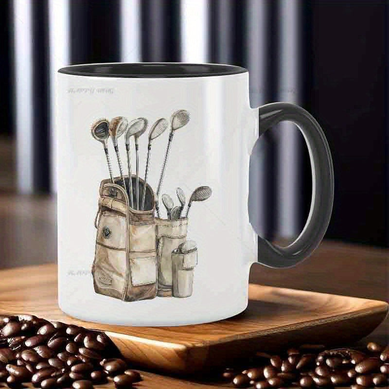Tailorly Black Accent 11 oz Mug - golf club illustration