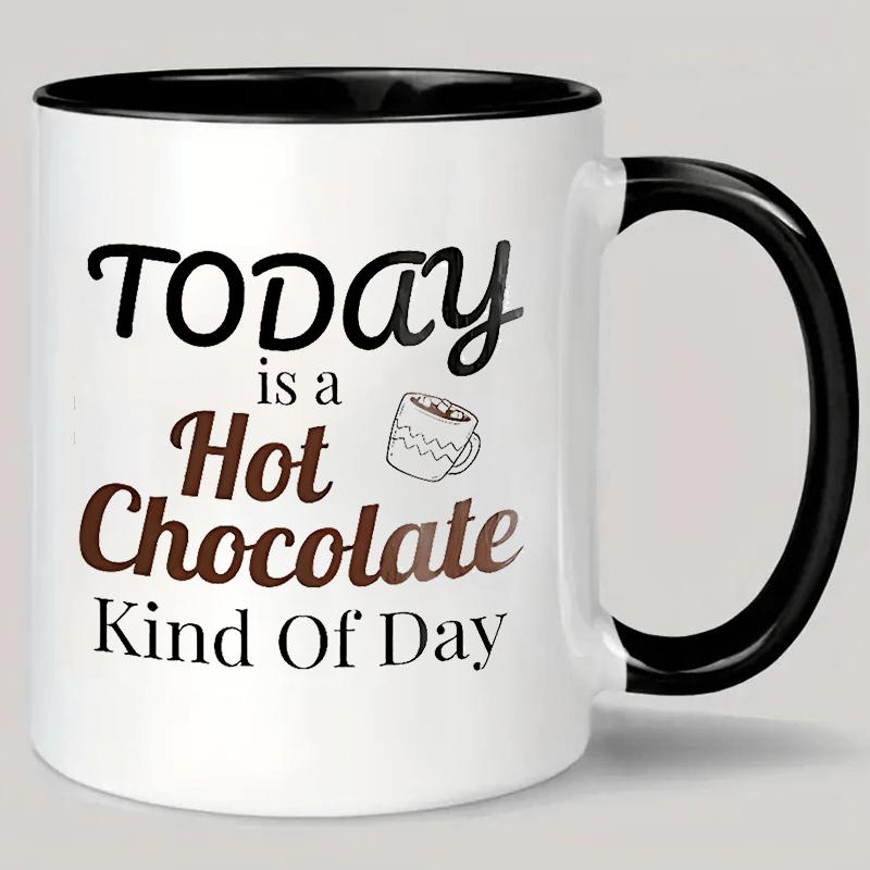 Tailorly Black Accent 11 oz Mug - item picture 1pc 11oz ceramic coffee mug with insulated handle reusable hand wash only multipurpose hot chocolate cup