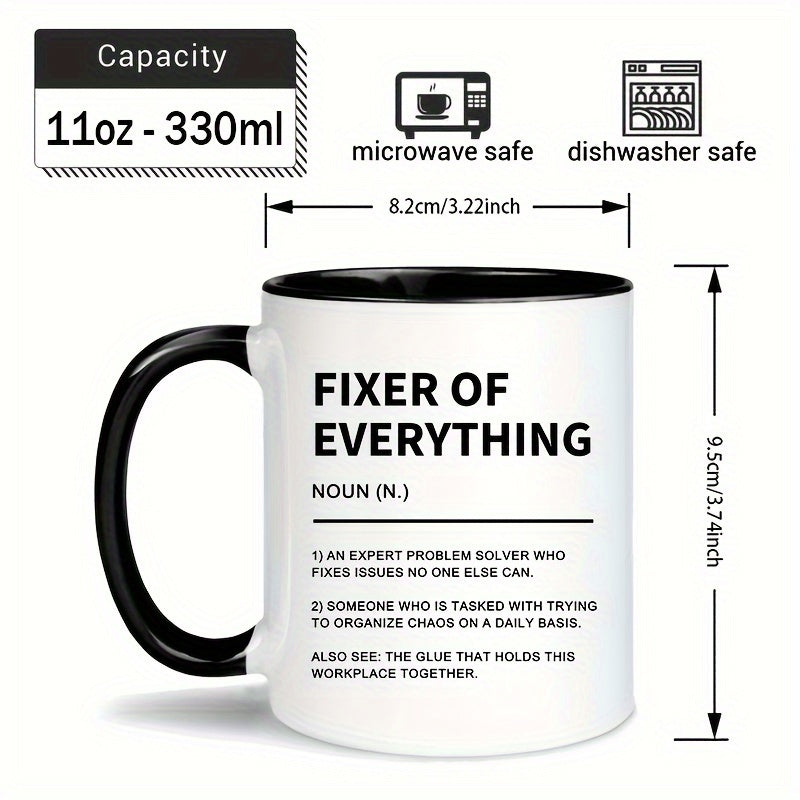 Tailorly Black Accent 11 oz Mug - funny office related graphics and text